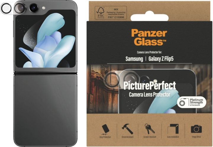 PanzerGlass PicturePerfect kameralinsskydd, Samsung Galaxy Z Flip5 i gruppen SMARTPHONE & SURFPLATTOR / Mobilskydd / Samsung hos TP E-commerce Nordic AB (D13466)