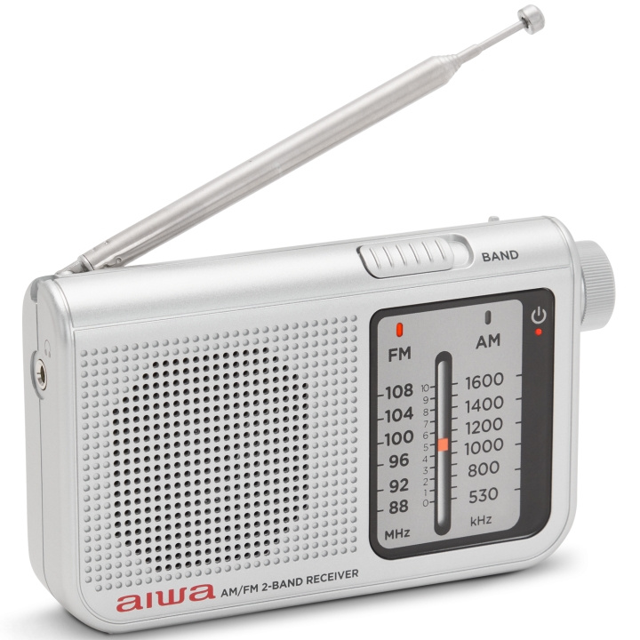 AIWA Pocket-radio med FM/AM Silver i gruppen HEMELEKTRONIK / Ljud & Bild / Hemmabio, HiFi & Bärbart / Radio & Väckarklockor / Radio hos TP E-commerce Nordic AB (D13572)