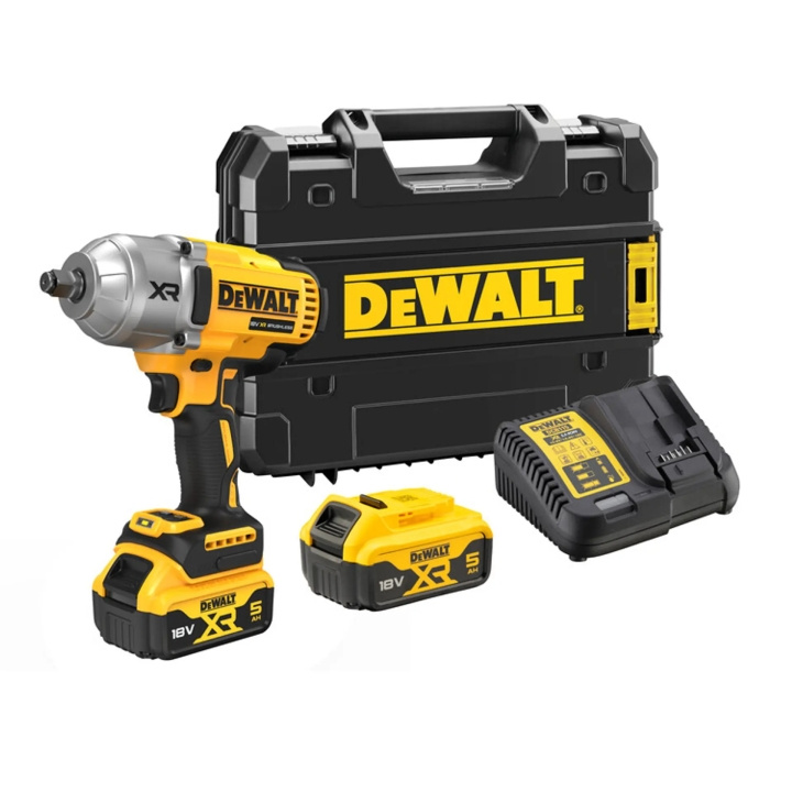 DeWALT 18V XR DCF900P2T-QW 1/2 mutterdragare 2x5Ah i gruppen HEM, HUSHÅLL & TRÄDGÅRD / Verktyg / Borrmaskiner hos TP E-commerce Nordic AB (D13584)