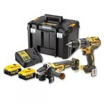 DeWALT DCK2080P2T-QW (DCD796 + DCG405), 18 V 2x5,0 Ah batteri, Verktygskit i gruppen HEM, HUSHÅLL & TRÄDGÅRD / Verktyg / Övriga Verktyg & Tillbehör hos TP E-commerce Nordic AB (D13586)