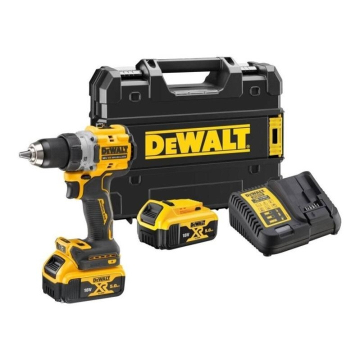 DeWALT borrmaskin 18V 2X5 0Ah borstlös motor i gruppen HEM, HUSHÅLL & TRÄDGÅRD / Verktyg / Borrmaskiner hos TP E-commerce Nordic AB (D13652)