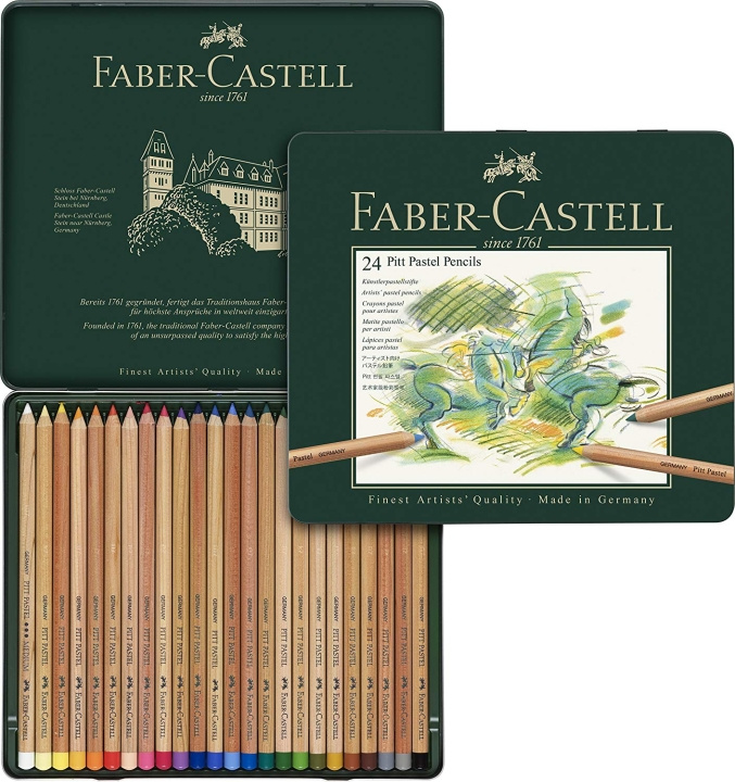 Faber-Castell Färgpenna Pitt Pastel burk med 24 st (112124) i gruppen SPORT, FRITID & HOBBY / Hobby / Måla & Rita / Pennor, kritor & tusch hos TP E-commerce Nordic AB (D13663)