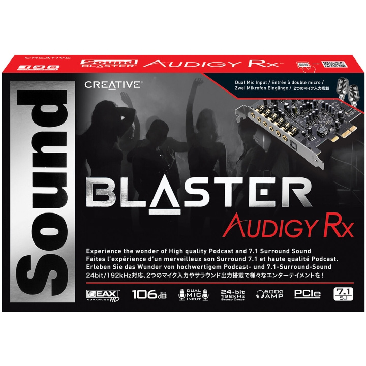 Creative Sound Blaster Audigy RX PCIe-ljudkort i gruppen DATORER & KRINGUTRUSTNING / Datorkomponenter / Ljudkort hos TP E-commerce Nordic AB (D13682)