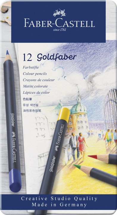 Faber-Castell Färgpenna Goldfaber burk (12 st) (114712) i gruppen SPORT, FRITID & HOBBY / Hobby / Måla & Rita / Pennor, kritor & tusch hos TP E-commerce Nordic AB (D13731)