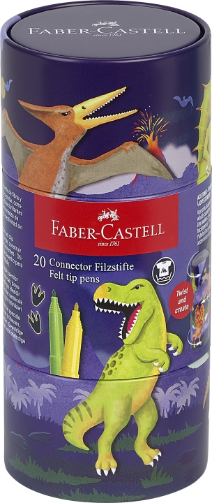 Faber-Castell Tuschpenna Connector dinosaurie (155546) i gruppen SPORT, FRITID & HOBBY / Hobby / Måla & Rita / Pennor, kritor & tusch hos TP E-commerce Nordic AB (D13737)