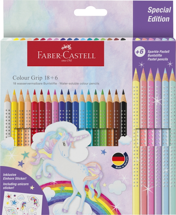 Faber-Castell CP Colour Grip enhörning 18+6 (201543) i gruppen SPORT, FRITID & HOBBY / Hobby / Måla & Rita / Pennor, kritor & tusch hos TP E-commerce Nordic AB (D13934)