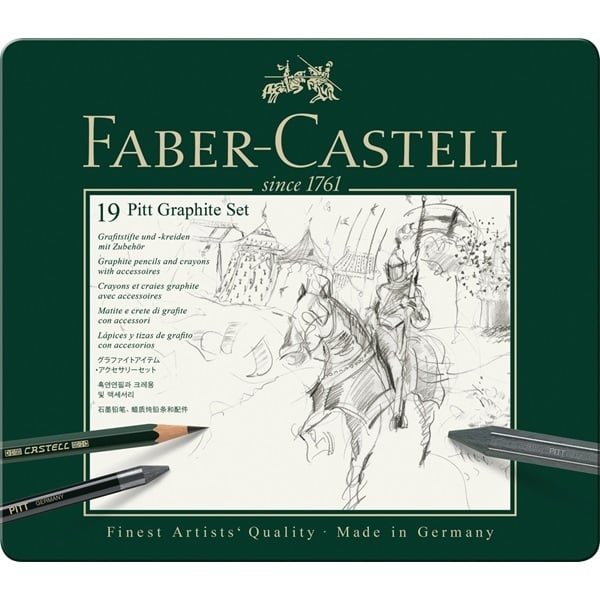 Faber-Castell Set Pitt Graphite Pennor 19 st (112973) i gruppen SPORT, FRITID & HOBBY / Hobby / Måla & Rita / Pennor, kritor & tusch hos TP E-commerce Nordic AB (D14126)