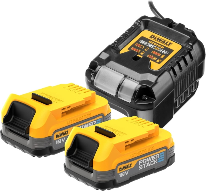 DeWALT DCB1102E2-QW 2 Batterier Powerstack XR 18V - 1,7Ah Li-Ion i gruppen HEM, HUSHÅLL & TRÄDGÅRD / Verktyg / Batterier till Elverktyg hos TP E-commerce Nordic AB (D14155)