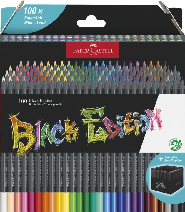 Faber-Castell Färgpennor Black Edition (100 st) (116411) i gruppen SPORT, FRITID & HOBBY / Hobby / Måla & Rita / Pennor, kritor & tusch hos TP E-commerce Nordic AB (D14177)