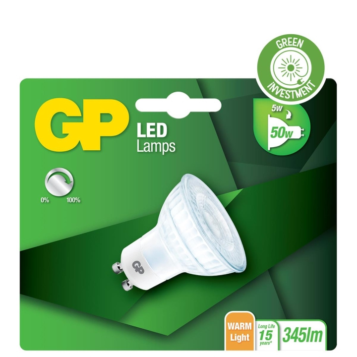 GP LED-lampa, GU10, DIM, 5W (50W), 345lm i gruppen HEMELEKTRONIK / Belysning / LED-lampor hos TP E-commerce Nordic AB (D14219)