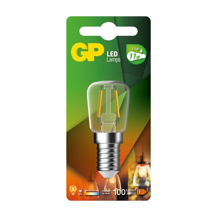 GP LED-lampa Filament, T25, E14, 1,1W (11W), 100lm i gruppen HEMELEKTRONIK / Belysning / LED-lampor hos TP E-commerce Nordic AB (D14227)