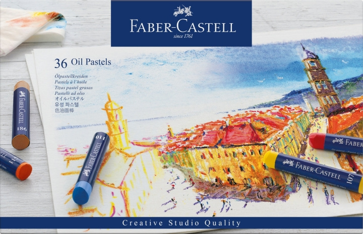 Faber-Castell Oljepastellkritor STUDIO QUALITY ask med 36 st (127036) i gruppen SPORT, FRITID & HOBBY / Hobby / Måla & Rita / Pennor, kritor & tusch hos TP E-commerce Nordic AB (D14262)