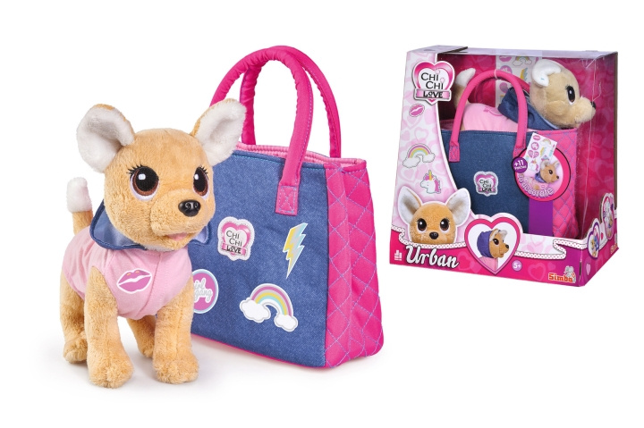 Chi Chi Love Urban Chihuahua med väska 20cm (I-105893244) i gruppen LEKSAKER, BARN- & BABYPRODUKTER / Leksaker / Lilla hemmet & Rollek hos TP E-commerce Nordic AB (D14342)