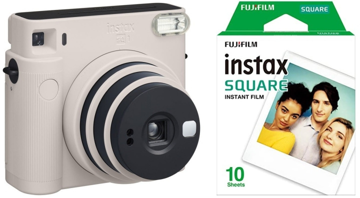 Fuji Instax Instant Camera SQ1 + 10 bilder - Vit i gruppen HEMELEKTRONIK / Foto & Video / Fotoutrustning hos TP E-commerce Nordic AB (D14413)