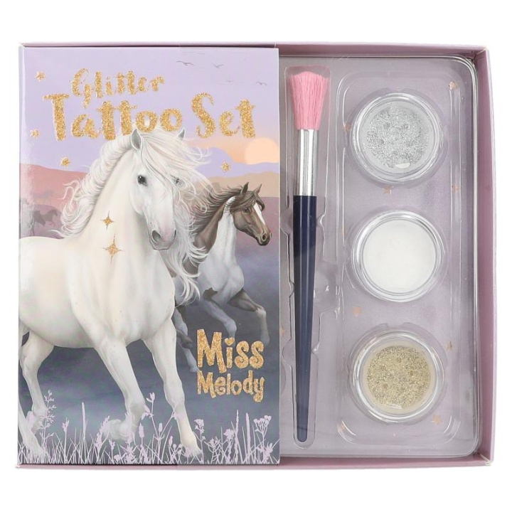 Miss Melody Glitter-tatueringsset NIGHT HORSES ( 0412657 ) i gruppen LEKSAKER, BARN- & BABYPRODUKTER / Leksaker / Pyssel hos TP E-commerce Nordic AB (D14999)