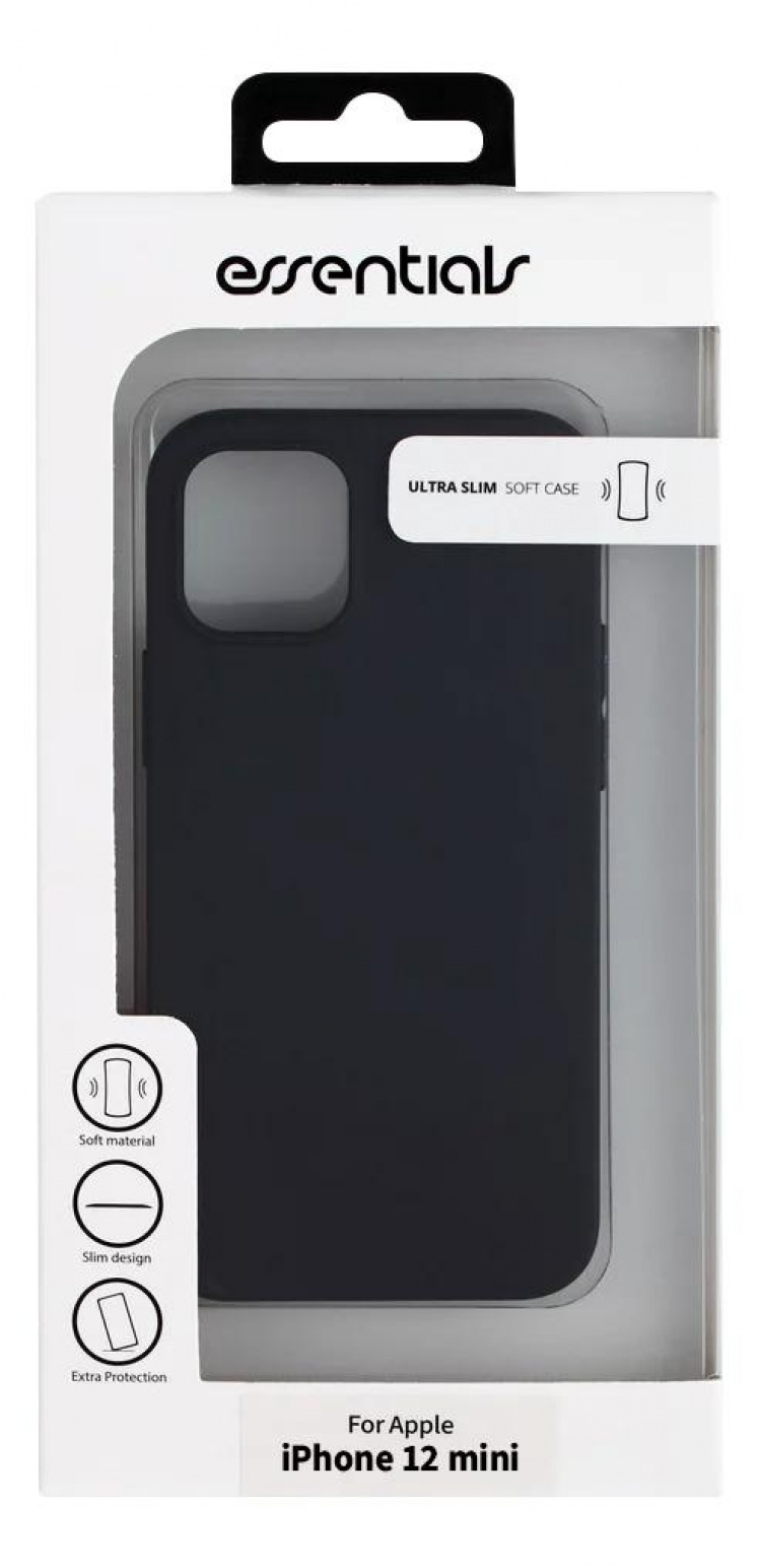 Essentials iPhone 12 mini TPU Skal, Svart Essentials iPhone 12 mini TPU Skal, Svart